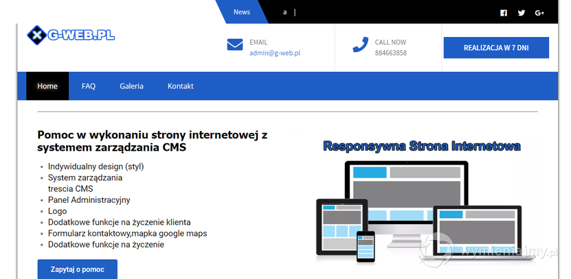 Strona Internetowa-Tworzenie Stron/Witryn-Panel administracyny zdjęcie 1